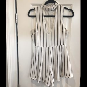 LF Rumor Boutique Striped Romper